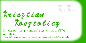 krisztian kosztolicz business card